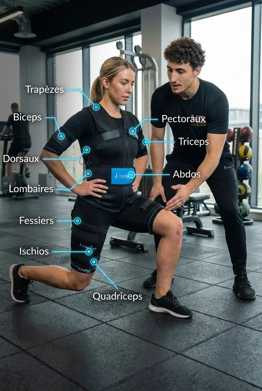 Séance d'électrostimulation EMS avec coach personnalisé